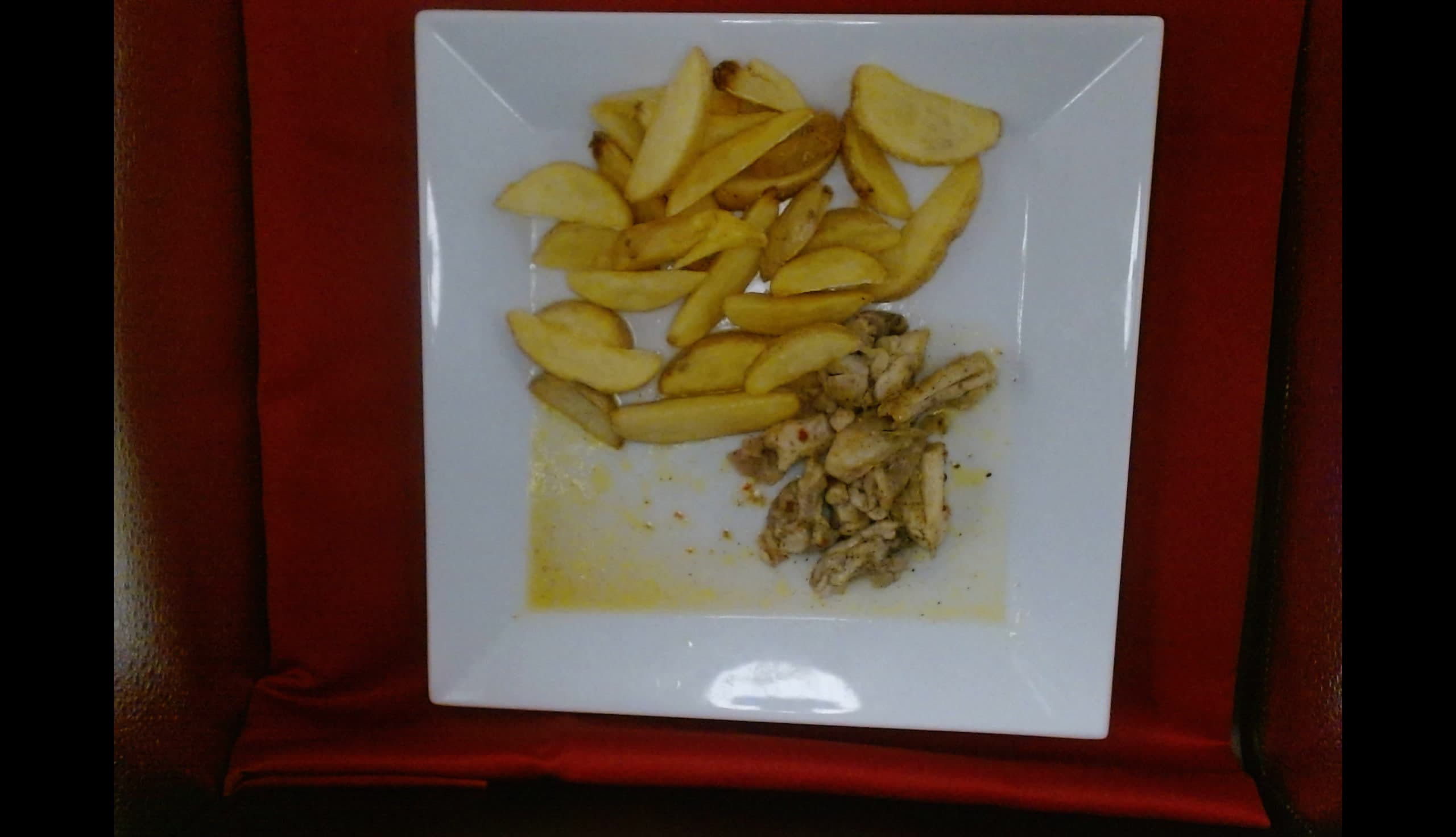 Kuřecí nudličky ala gyros stehenní maso, americké brambory